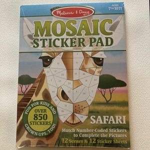“Host Pick”New Melissa & Doug Mosaic Safari Stickers Age 7 to 107